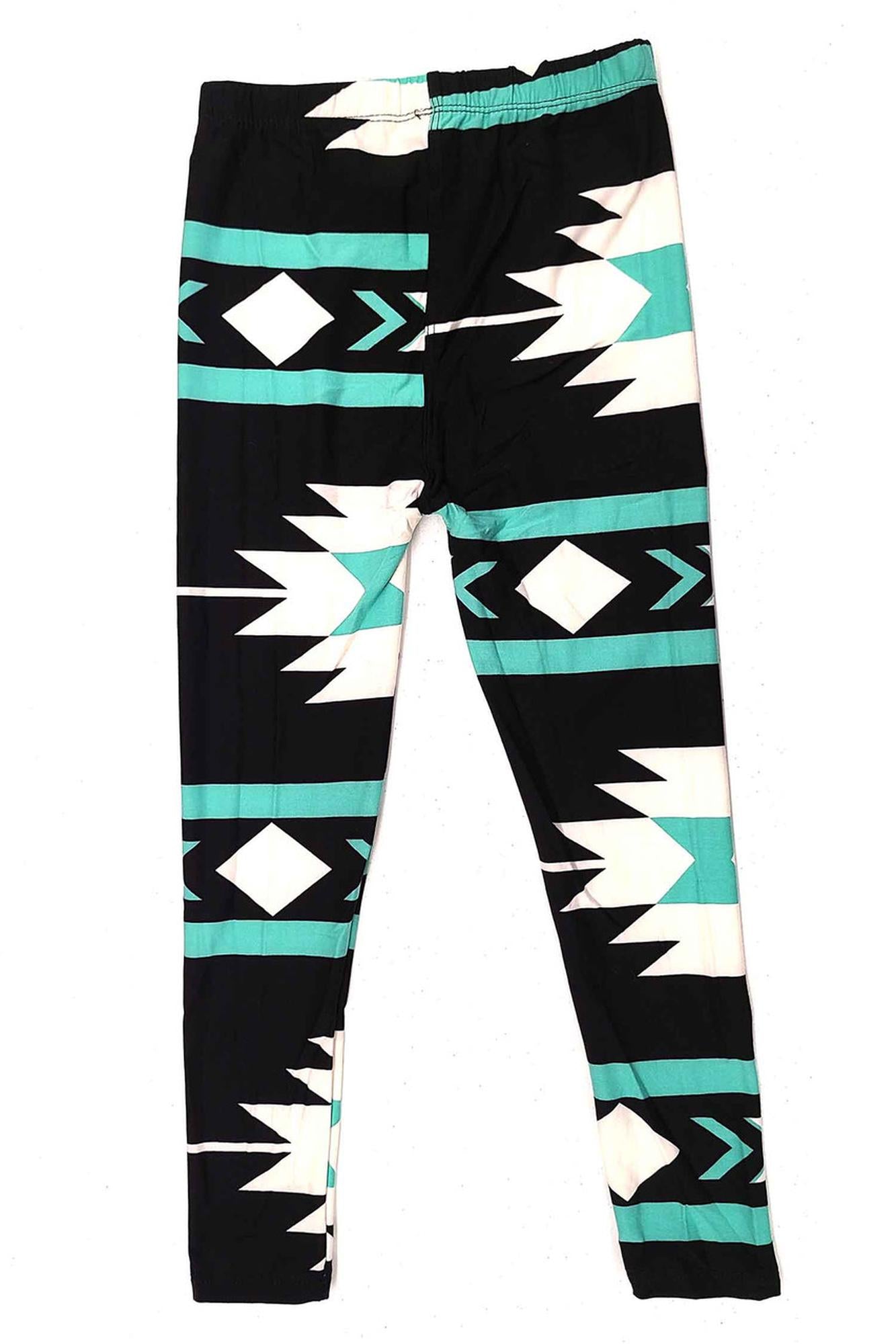 Buttery Smooth Mint Aztec Tribal Kids Leggings