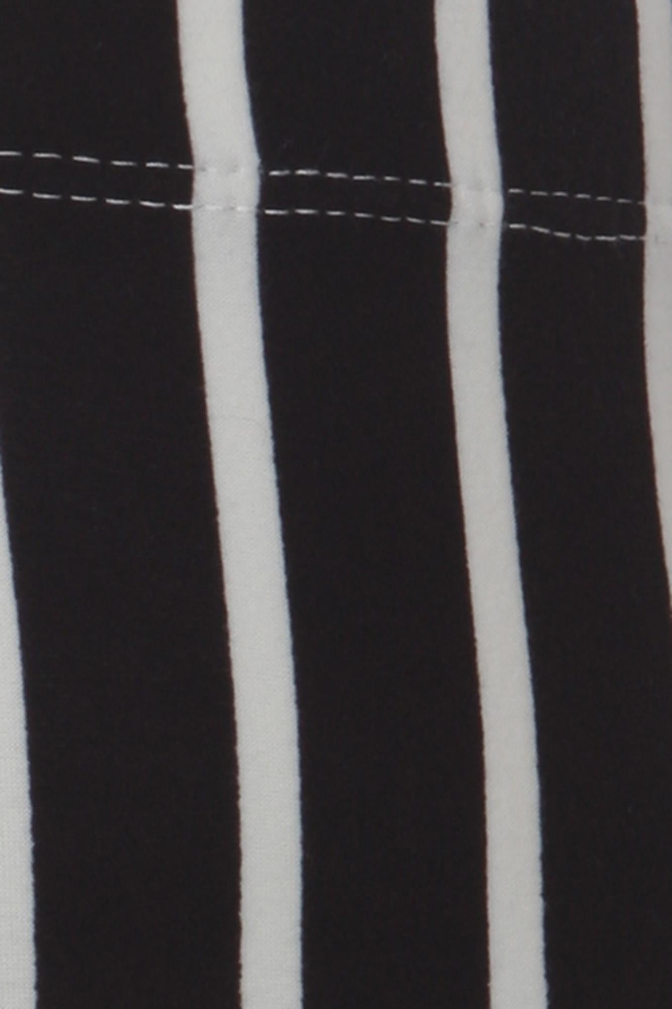 Buttery Smooth Black Vertical Pinstripe Kids Leggings