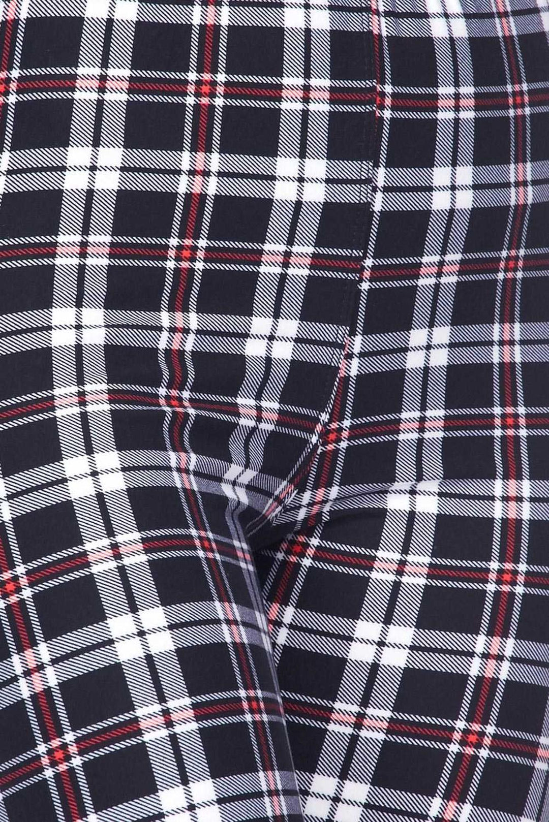 Buttery Smooth Burgundy Stripes Plaid Kids Leggings