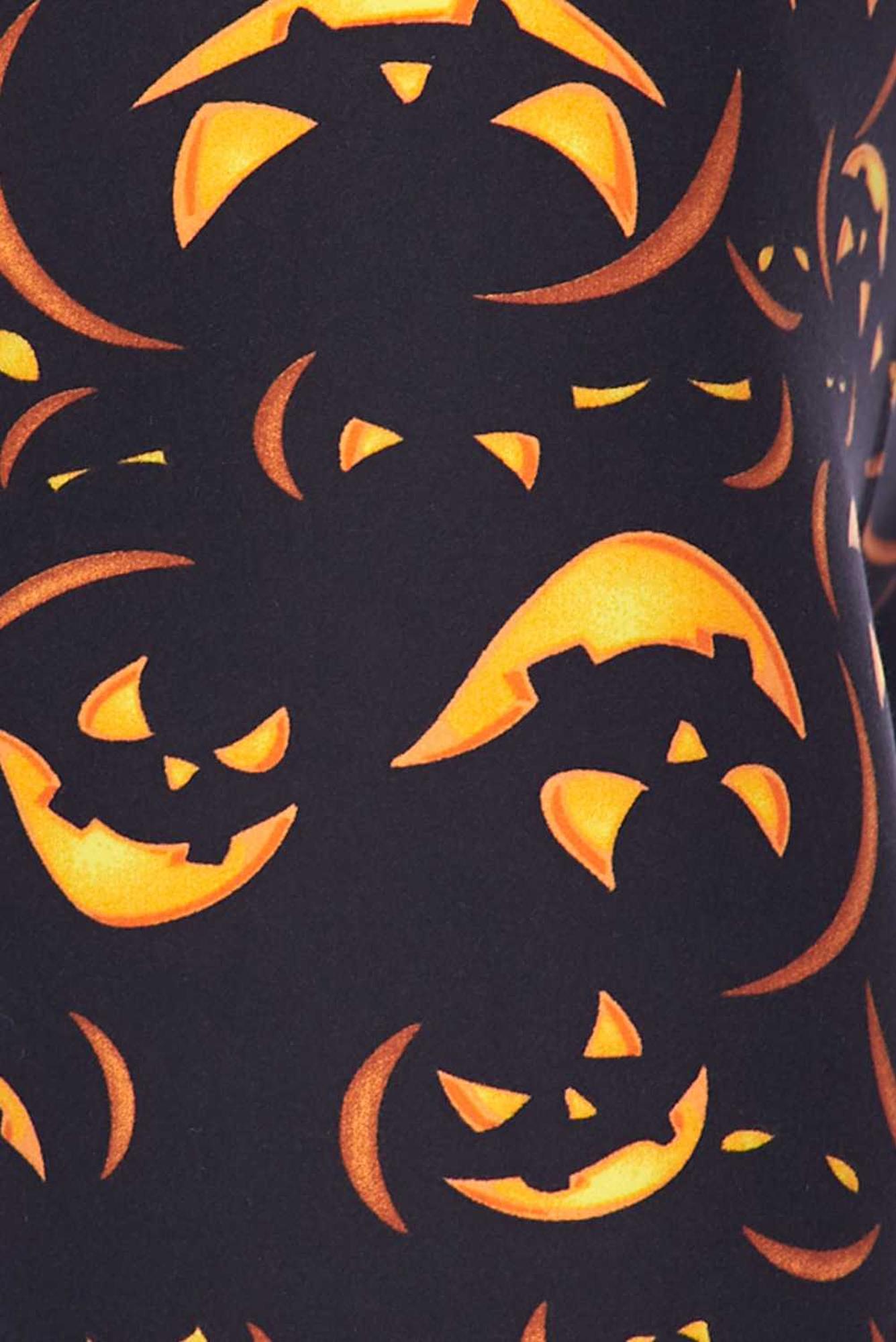 Buttery Smooth Evil Halloween Pumpkins Kids Leggings