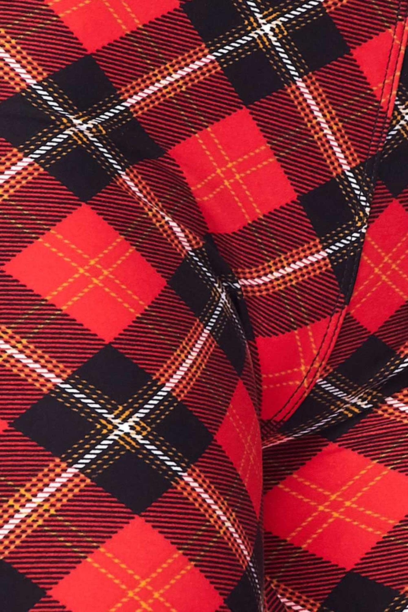 Buttery Smooth Classic Red Plaid Kids Leggings