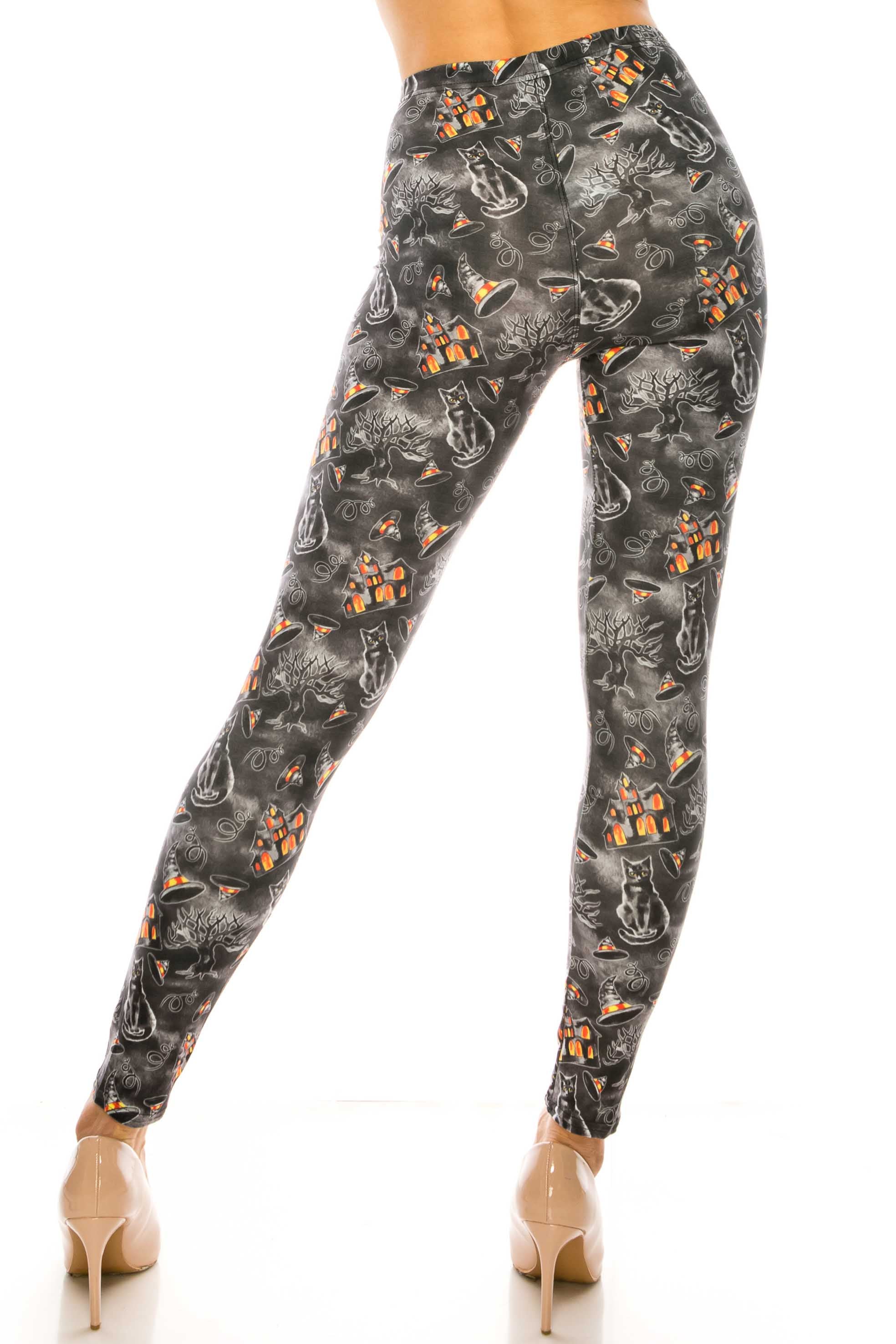 Creamy Soft Haunted Halloween Kids Leggings - USA Fashion