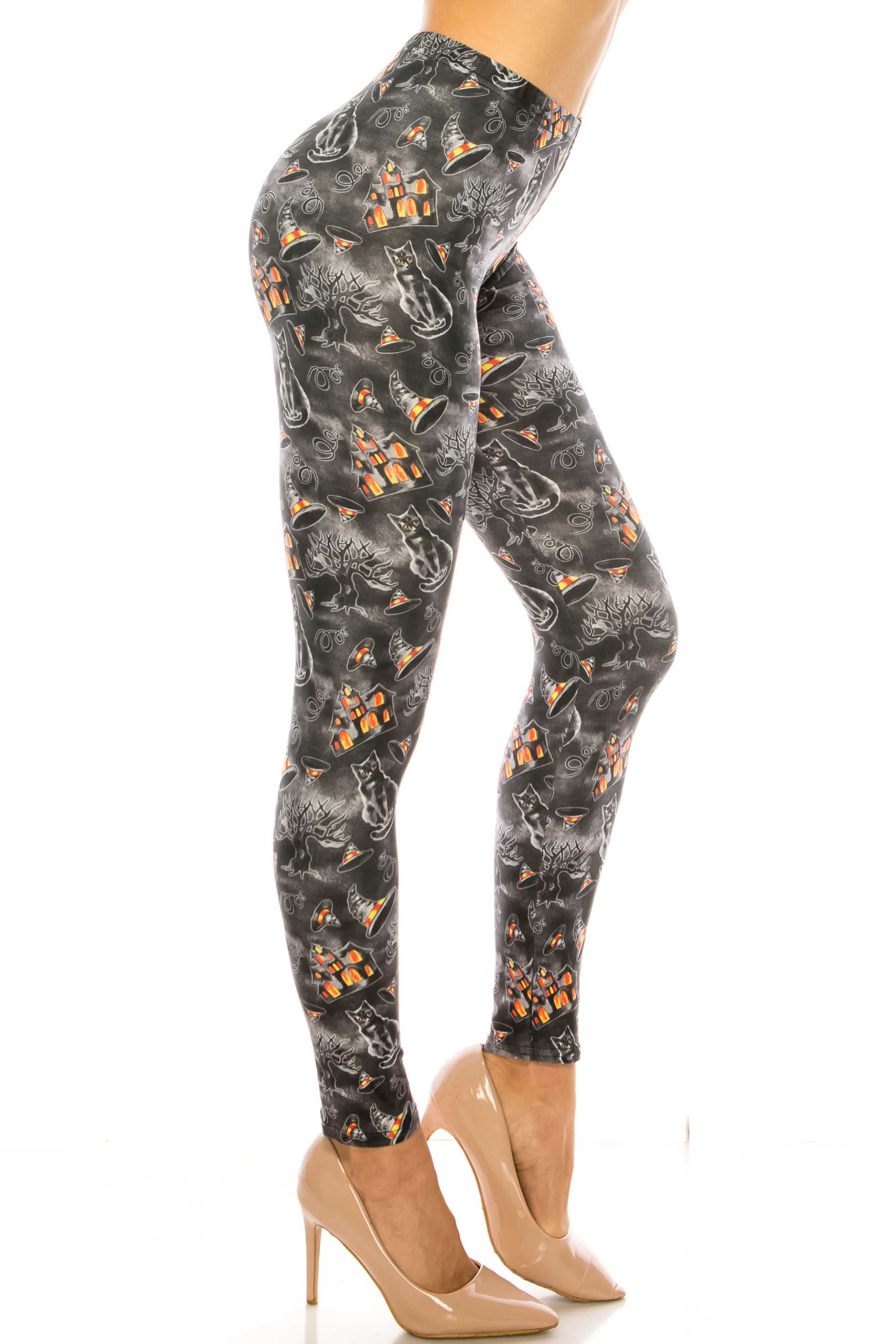 Creamy Soft Haunted Halloween Kids Leggings - USA Fashion