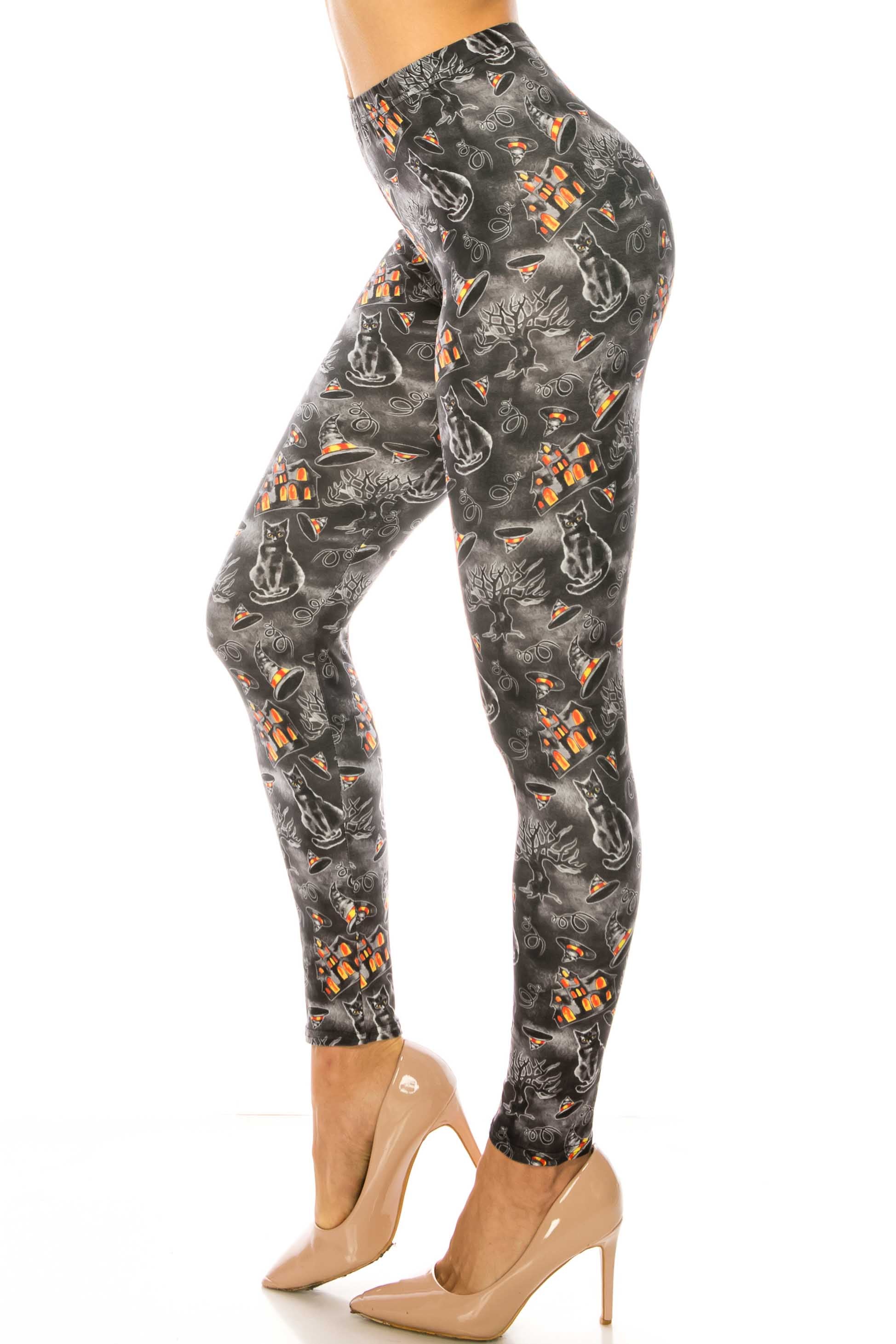 Creamy Soft Haunted Halloween Kids Leggings - USA Fashion
