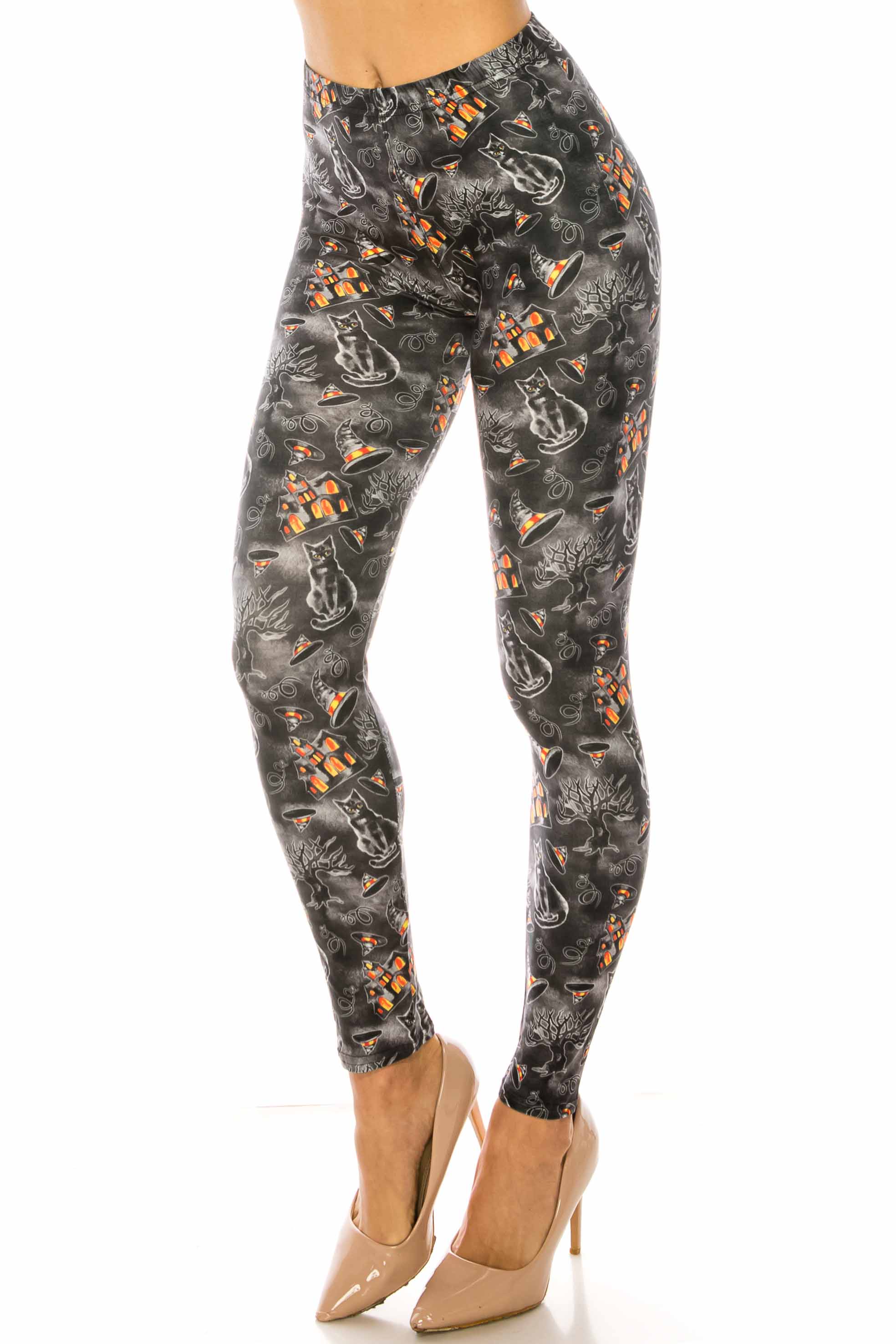 Creamy Soft Haunted Halloween Kids Leggings - USA Fashion