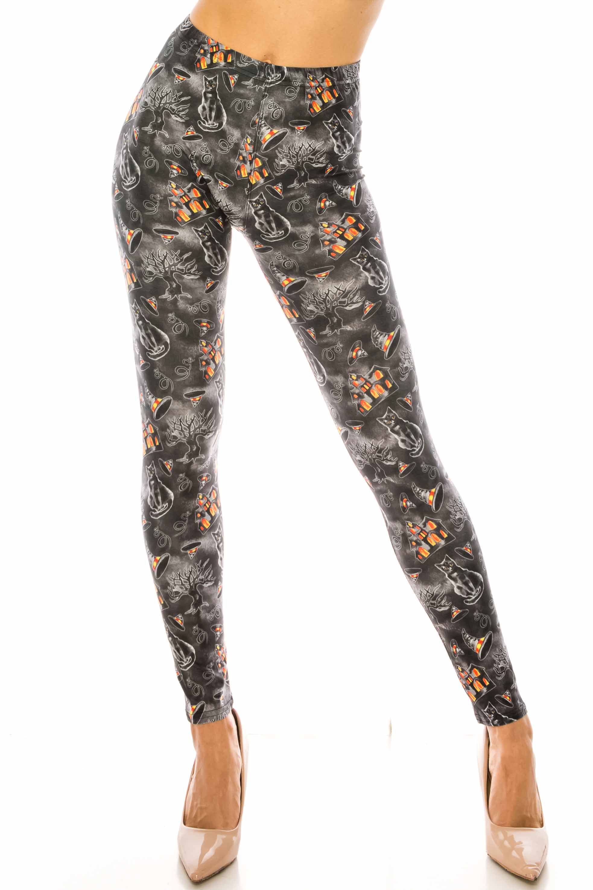 Creamy Soft Haunted Halloween Kids Leggings - USA Fashion