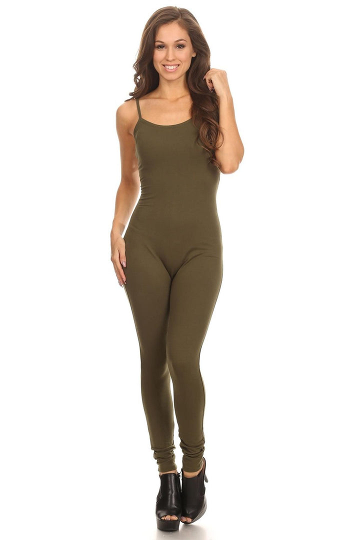 Spaghetti Strap Cotton Tank Jumpsuit