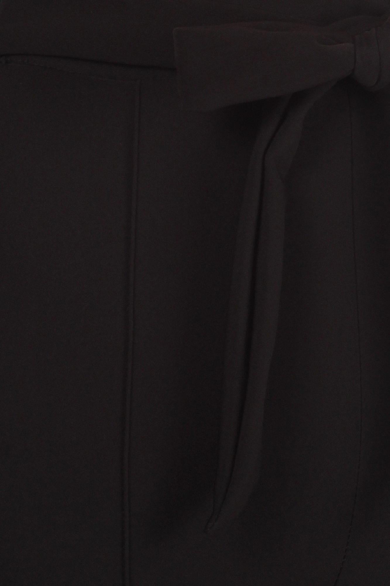 Black Scuba High Waisted Treggings with Tie Front