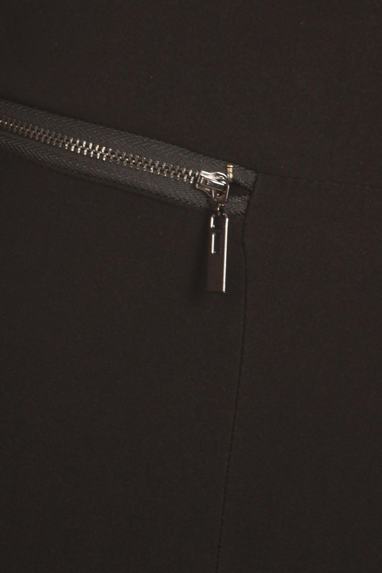 Black High Waisted Body Sculpting Treggings with Zipper Accents