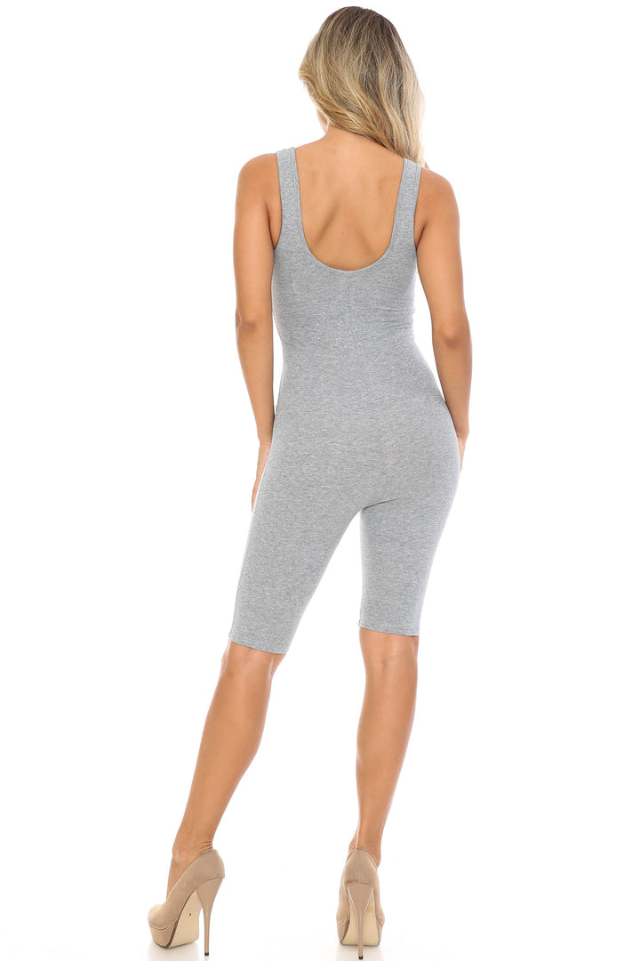 USA Basic Cotton Thigh High Jumpsuit - Plus Size - 1XL 2XL 3XL
