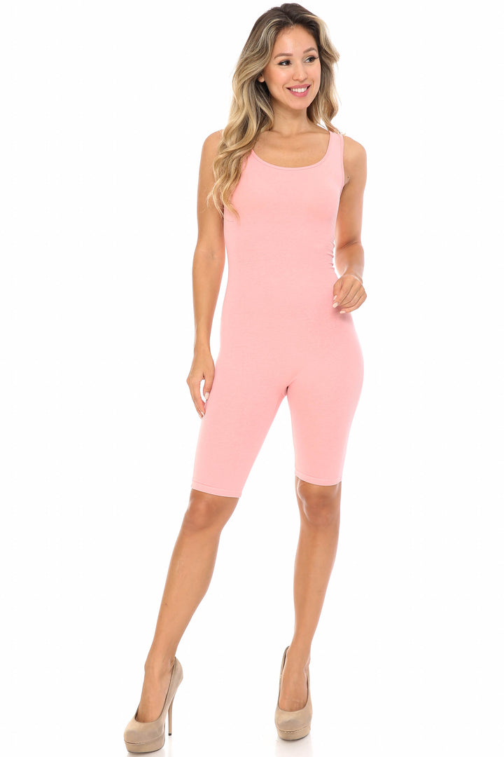 USA Basic Cotton Thigh High Jumpsuit - Plus Size - 1XL 2XL 3XL