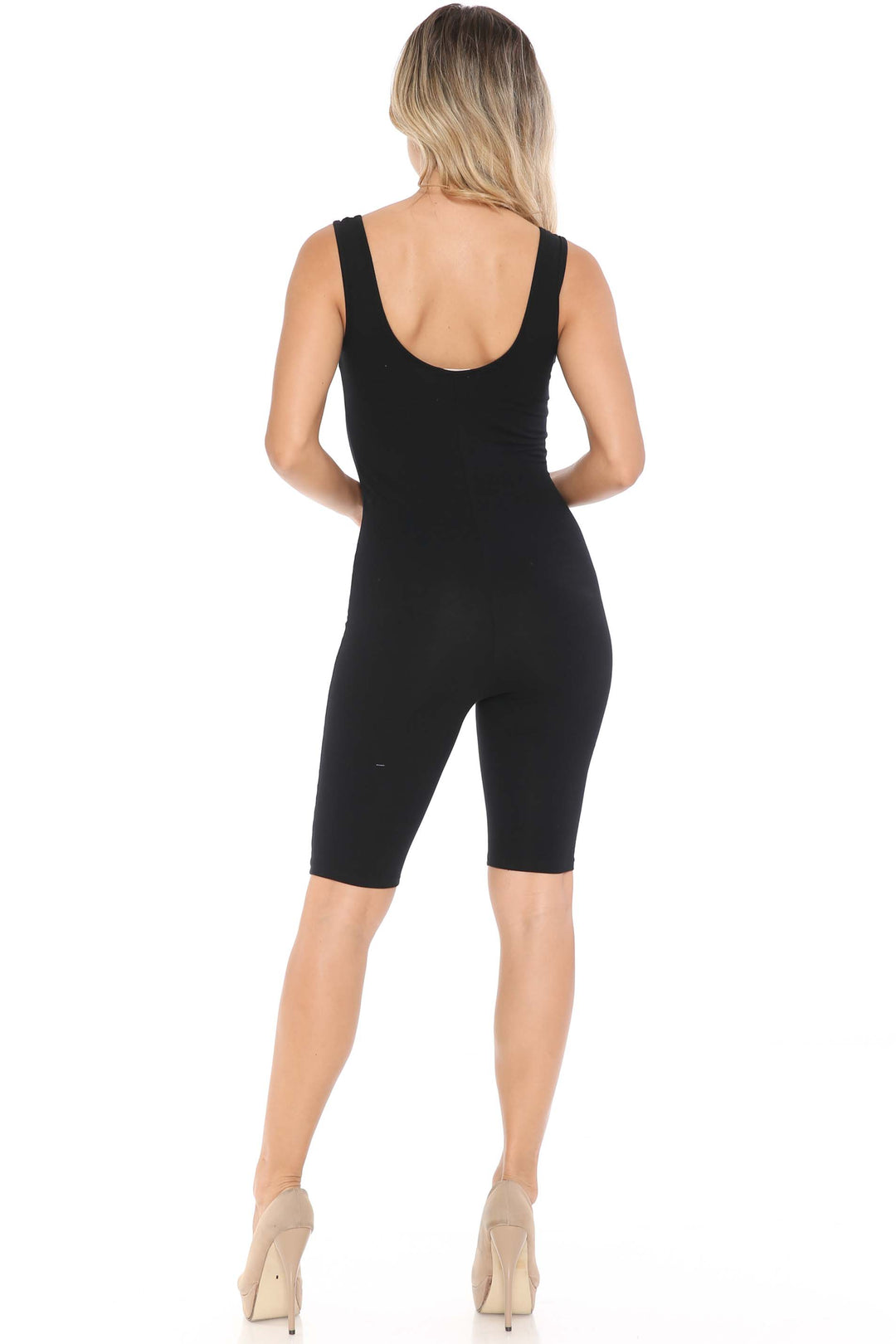 USA Basic Cotton Thigh High Jumpsuit - Plus Size - 1XL 2XL 3XL