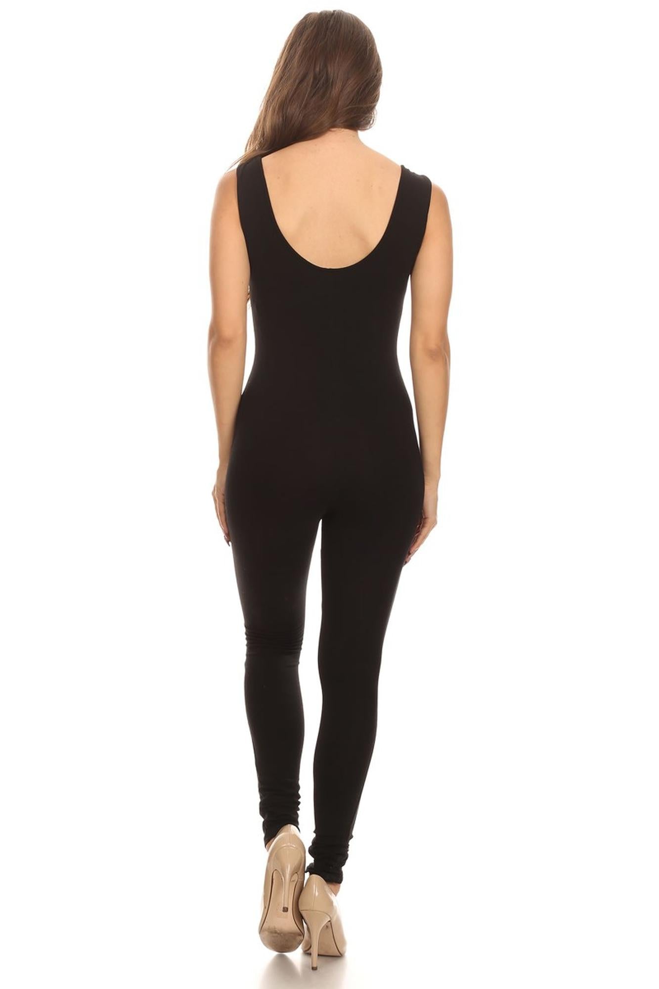 USA Basic Cotton Tank Jumpsuit - Plus Size - 1XL 2XL 3XL