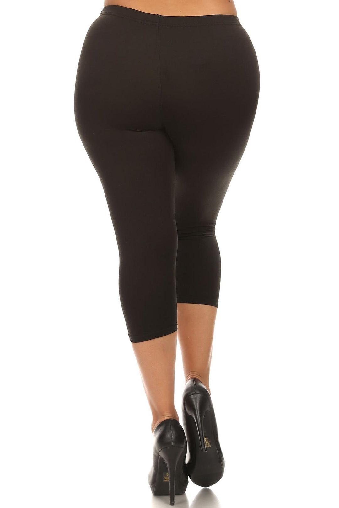 Buttery Smooth Basic Solid Capri Leggings - Plus Size - 1XL 2XL 3XL - New Mix