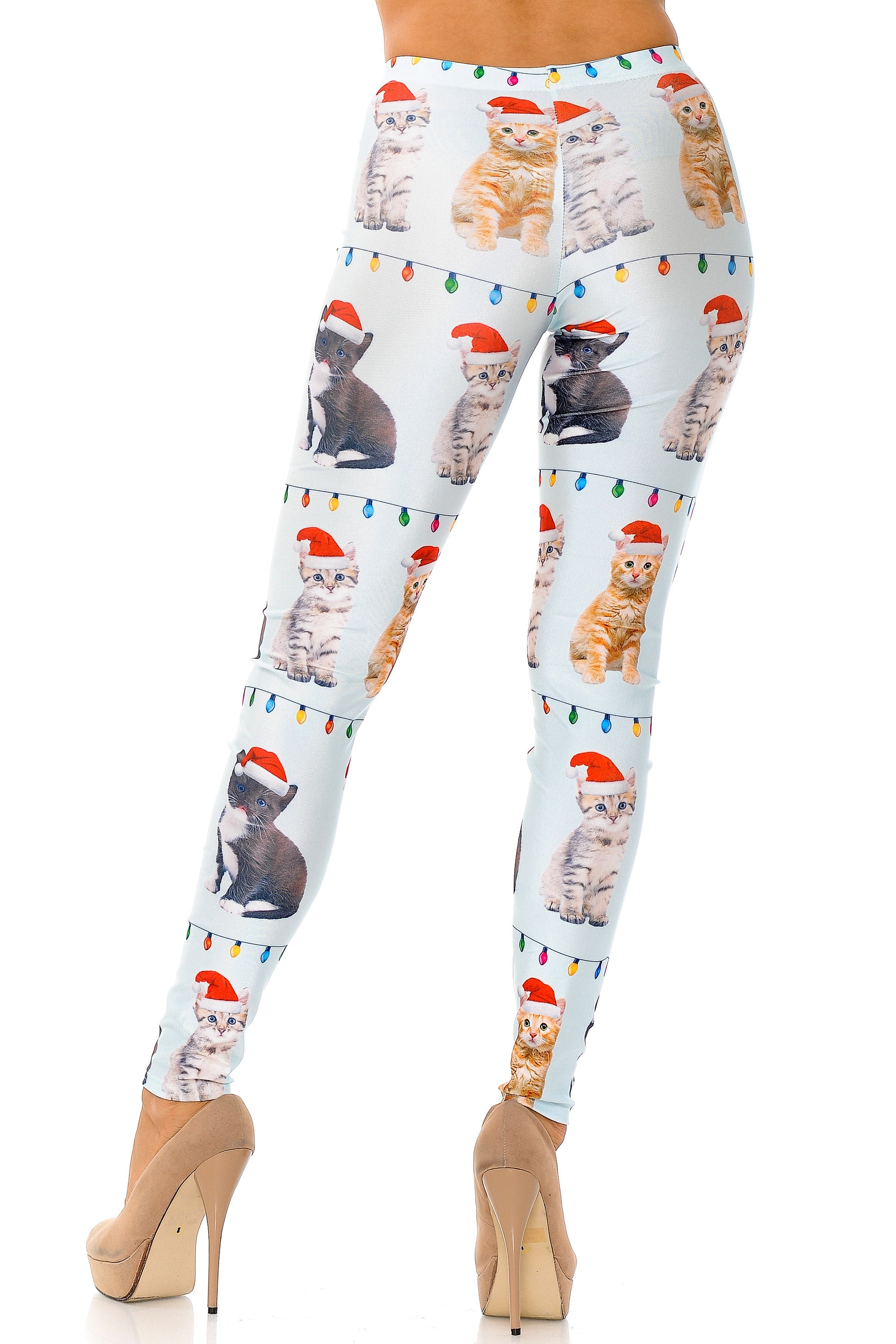 Cats in Hats Christmas Leggings - Plus Size - 1XL 2XL 3XL