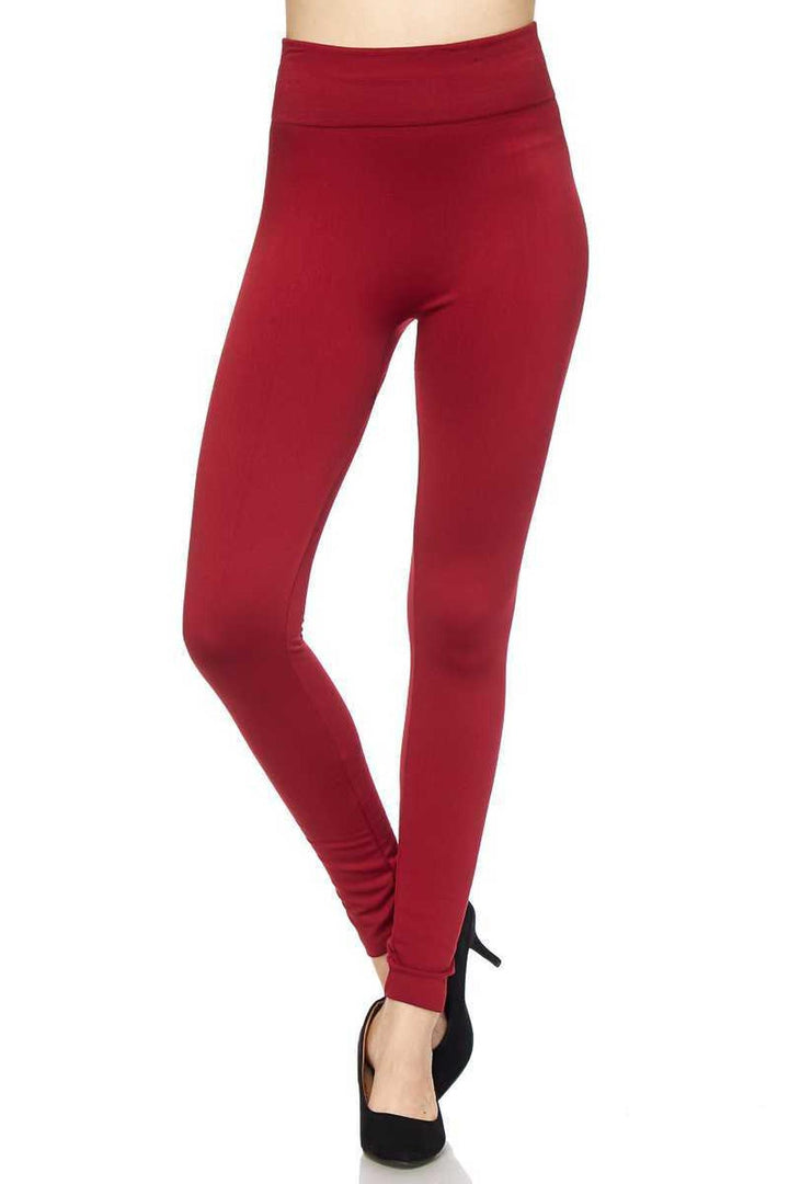 Fleece Lined Leggings - Plus Size - 1XL 2XL 3XL
