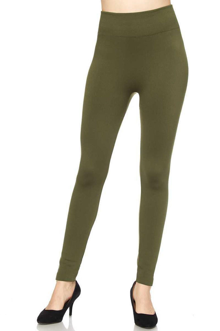 Fleece Lined Leggings - Plus Size - 1XL 2XL 3XL
