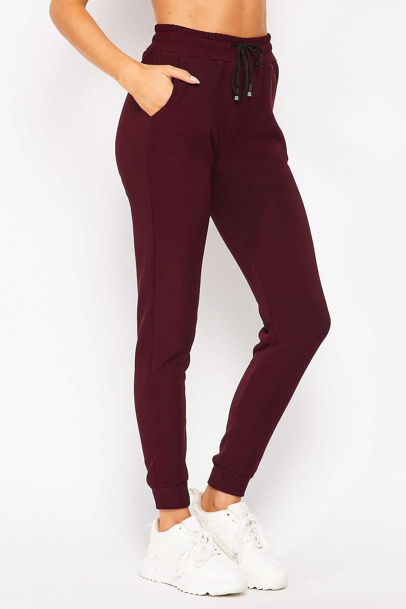 Scuba Solid Thick Fleece Lined Jogger with Drawstring - Plus Size