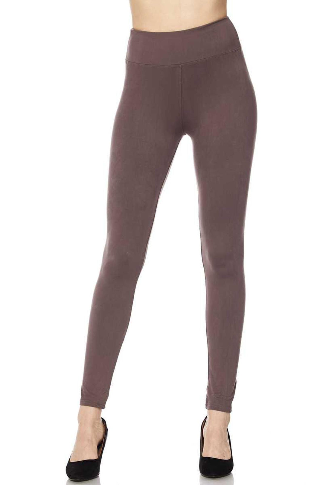 Buttery Smooth Basic Solid High Waisted Leggings - Plus Size - 3 Inch Waist - 1XL 2XL 3XL