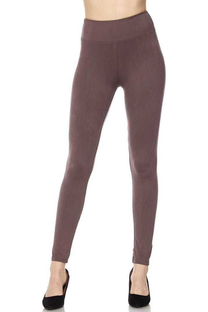Buttery Smooth Basic Solid High Waisted Leggings - Plus Size - 3 Inch Waist - 1XL 2XL 3XL