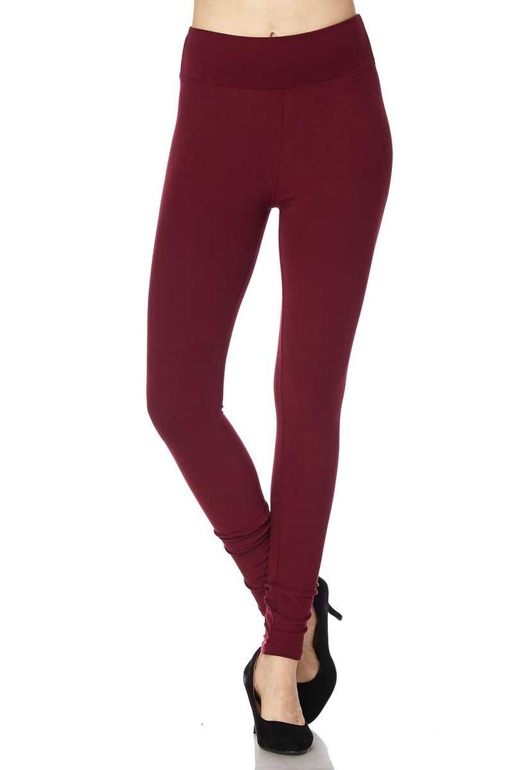 Buttery Smooth Basic Solid High Waisted Leggings - Plus Size - 3 Inch Waist - 1XL 2XL 3XL