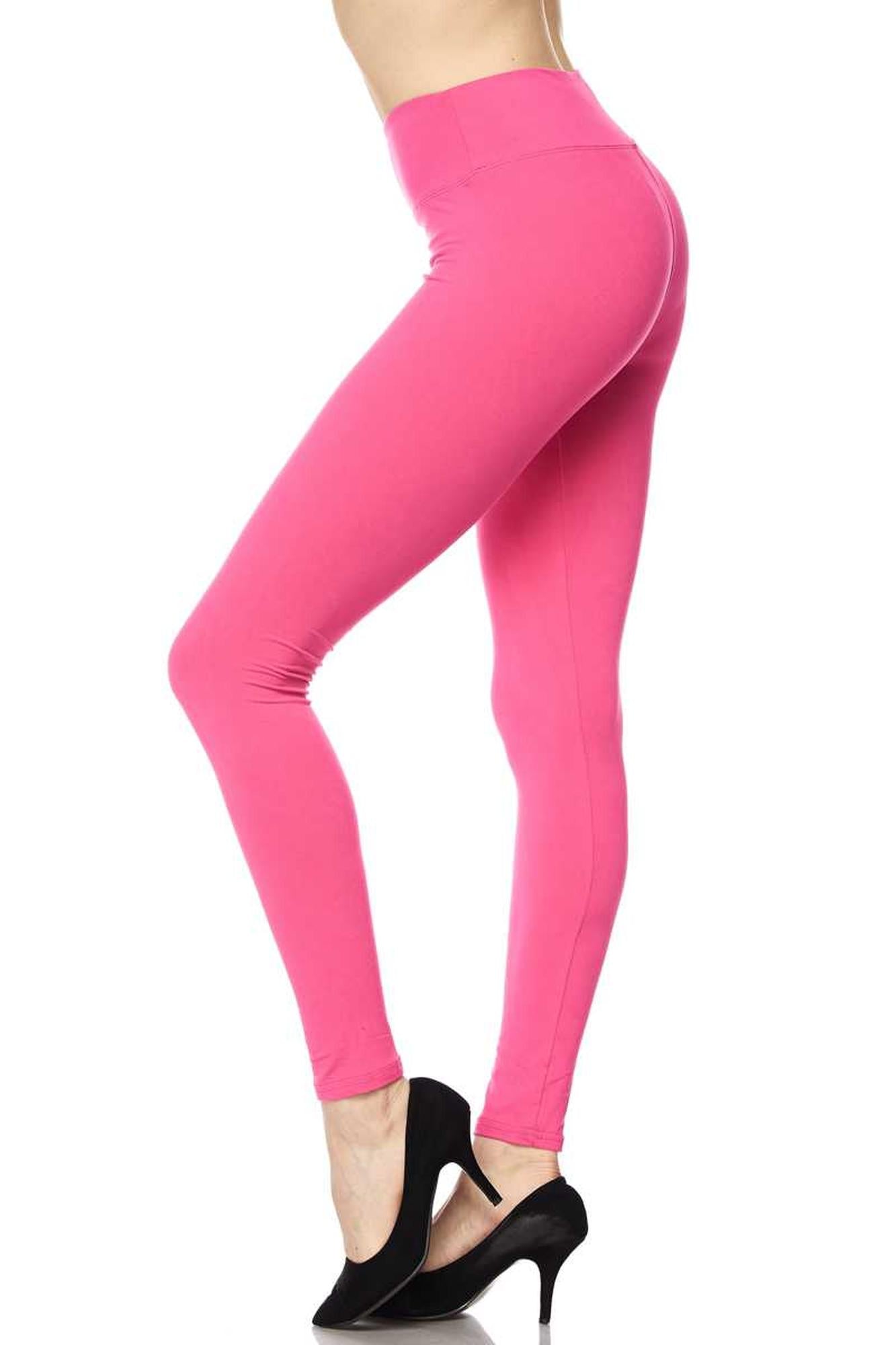 Buttery Smooth Basic Solid High Waisted Leggings - Plus Size - 3 Inch Waist - 1XL 2XL 3XL