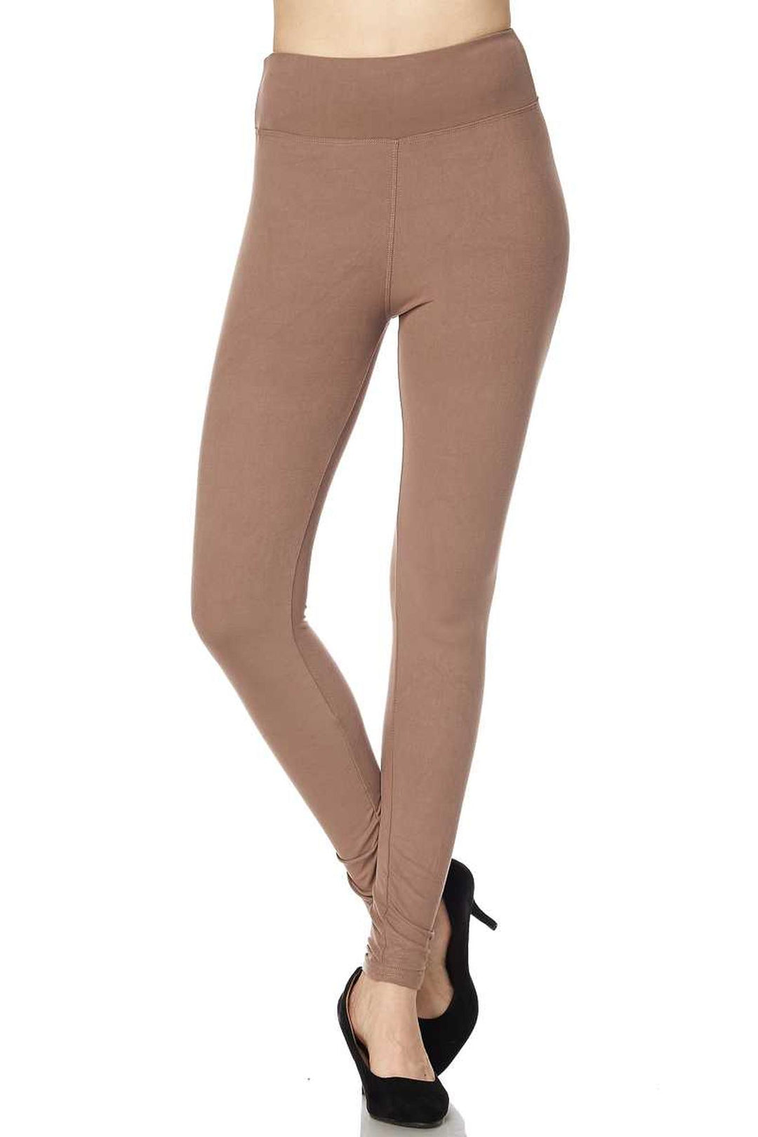 Buttery Smooth Basic Solid High Waisted Leggings - Plus Size - 3 Inch Waist - 1XL 2XL 3XL