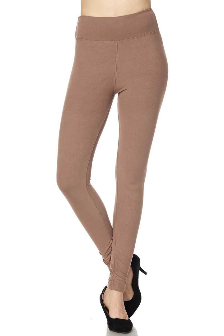 Buttery Smooth Basic Solid High Waisted Leggings - Plus Size - 3 Inch Waist - 1XL 2XL 3XL