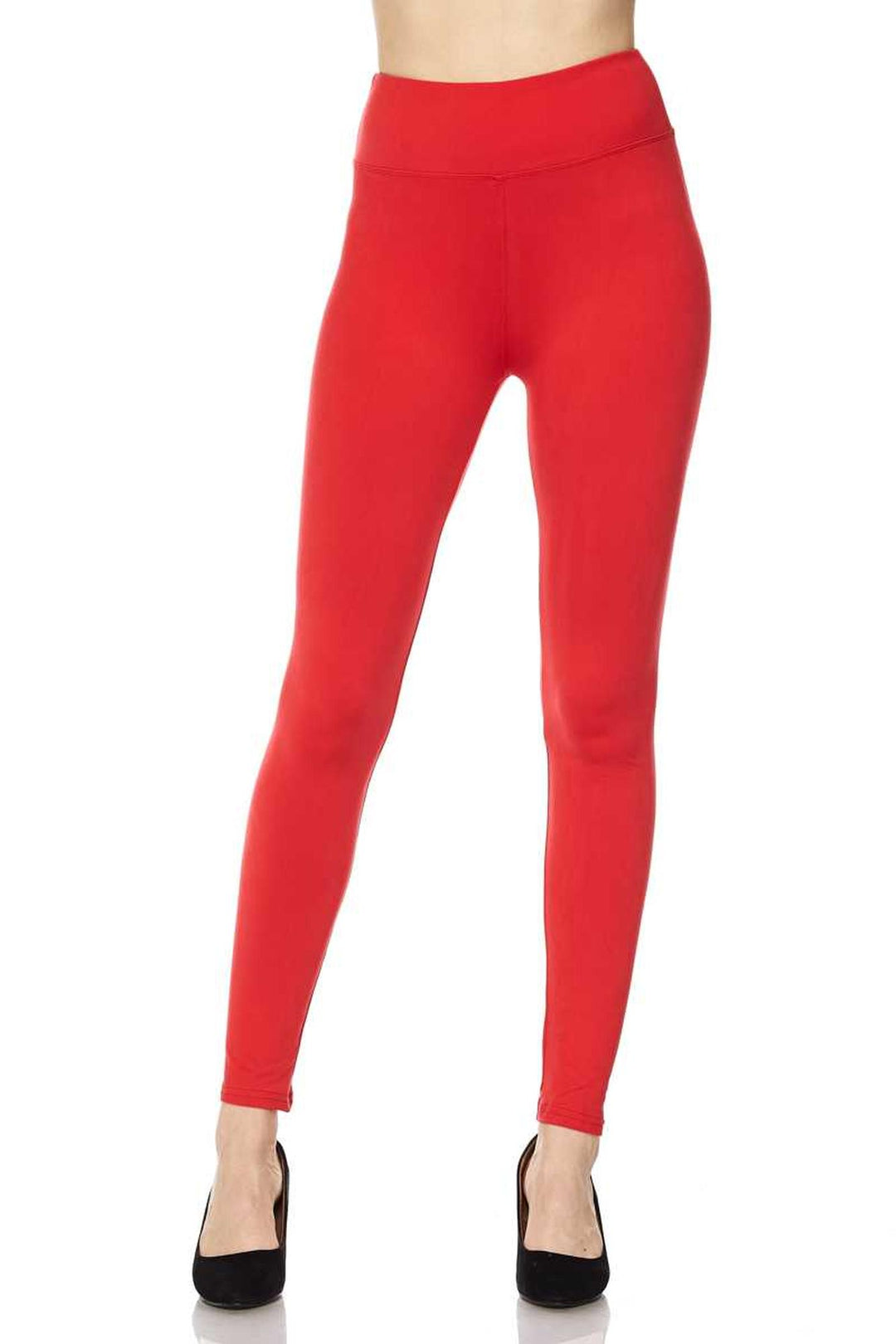 Buttery Smooth Basic Solid High Waisted Leggings - Plus Size - 3 Inch Waist - 1XL 2XL 3XL