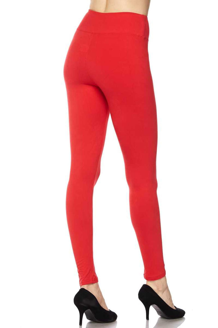 Buttery Smooth Basic Solid High Waisted Leggings - Plus Size - 3 Inch Waist - 1XL 2XL 3XL