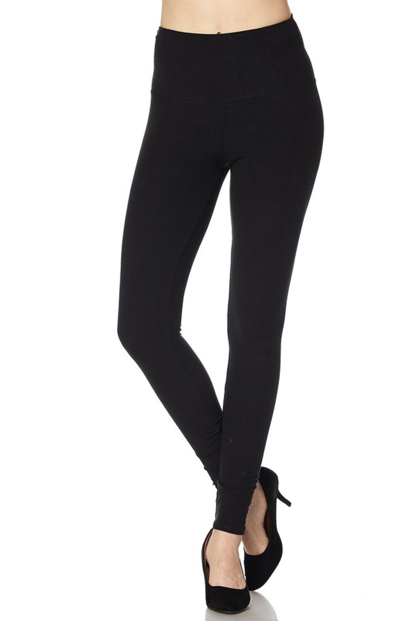 Buttery Smooth Basic Solid High Waisted Leggings - Plus Size - 5 Inch Waist - 1XL 2XL 3XL - New Mix