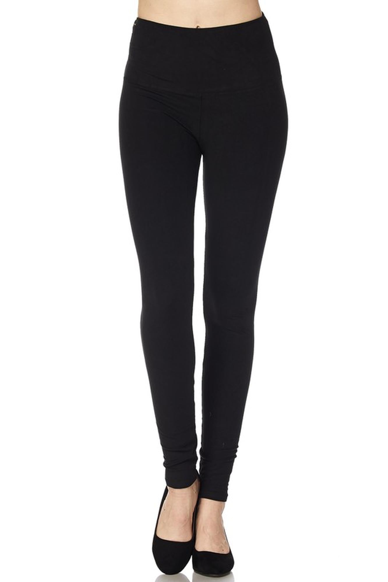 Buttery Smooth Basic Solid High Waisted Leggings - Plus Size - 5 Inch Waist - 1XL 2XL 3XL - New Mix