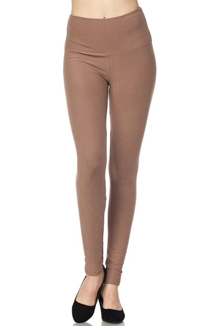 Buttery Smooth Basic Solid High Waisted Leggings - Plus Size - 5 Inch Waist - 1XL 2XL 3XL - New Mix