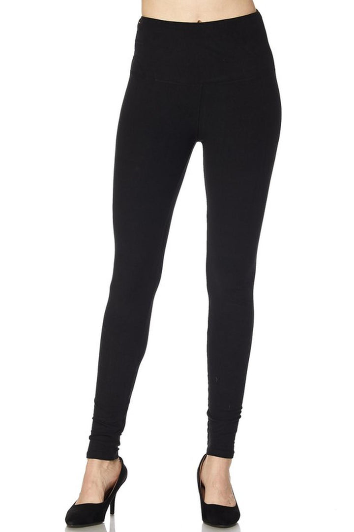 Buttery Smooth Basic Solid High Waisted Leggings - Plus Size - 5 Inch Waist - 1XL 2XL 3XL - New Mix