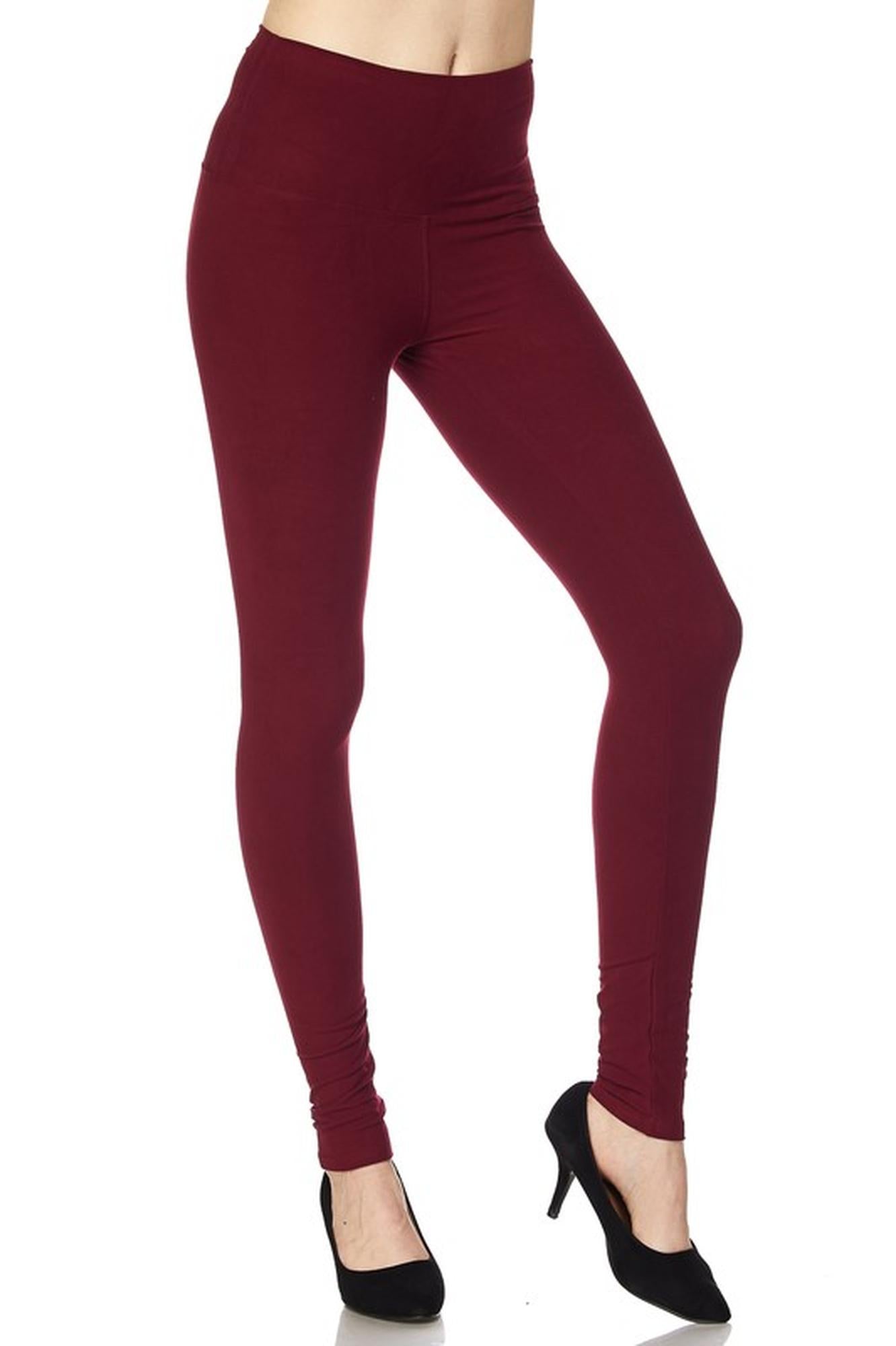 Buttery Smooth Basic Solid High Waisted Leggings - Plus Size - 5 Inch Waist - 1XL 2XL 3XL - New Mix
