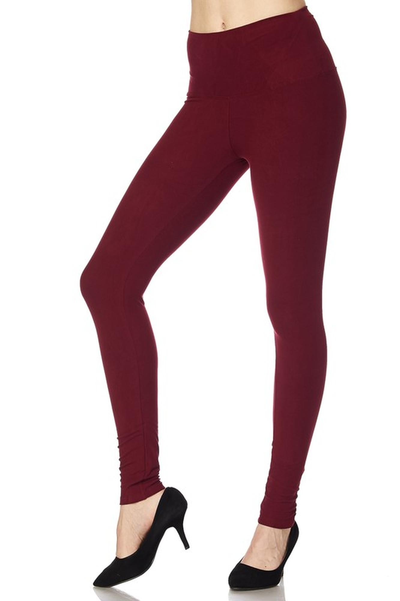 Buttery Smooth Basic Solid High Waisted Leggings - Plus Size - 5 Inch Waist - 1XL 2XL 3XL - New Mix
