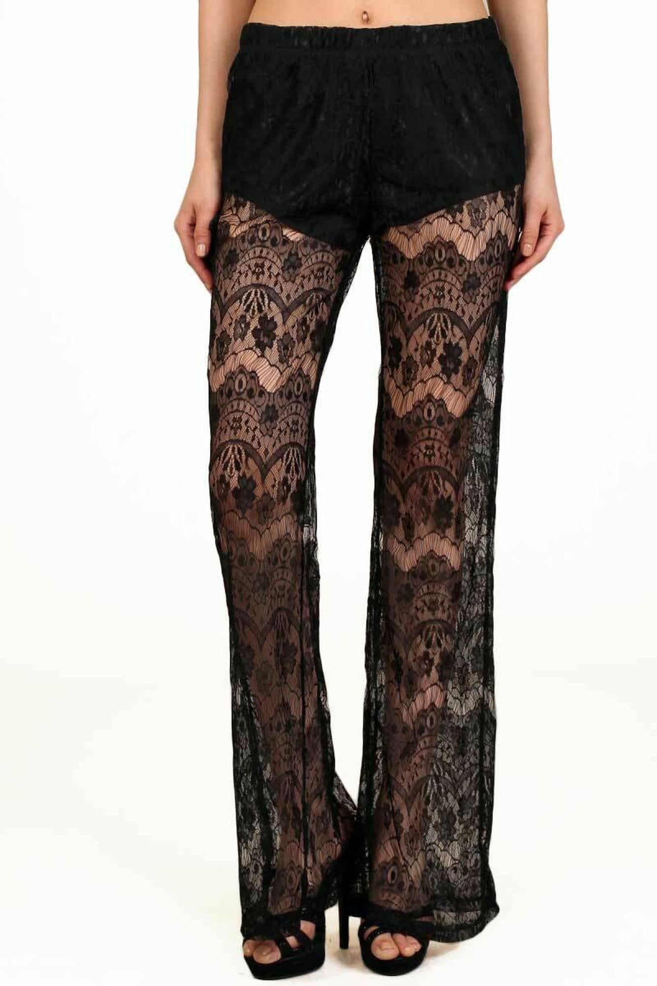 Sultry Lace Wide Leg Pants