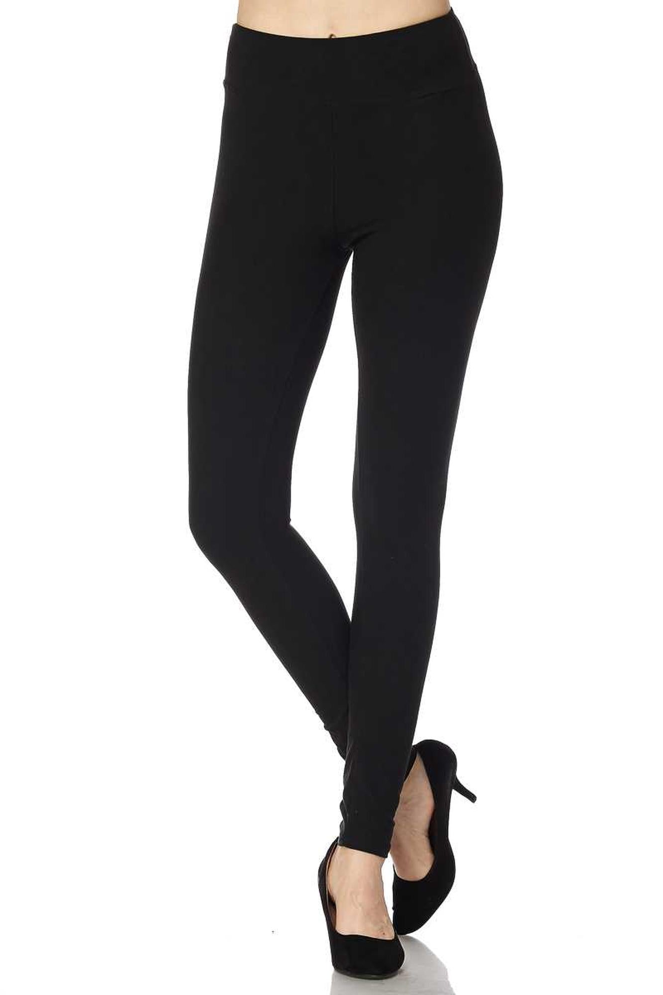 Buttery Smooth Basic Solid High Waisted Leggings - Plus Size - 3 Inch Waist - 1XL 2XL 3XL