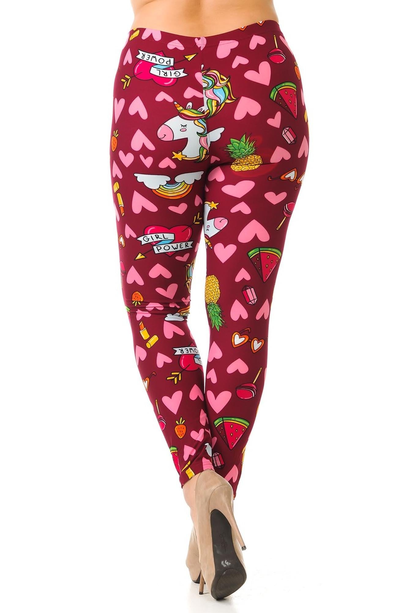Plus Size - Buttery Soft Unicorn Girl Power Print Leggings