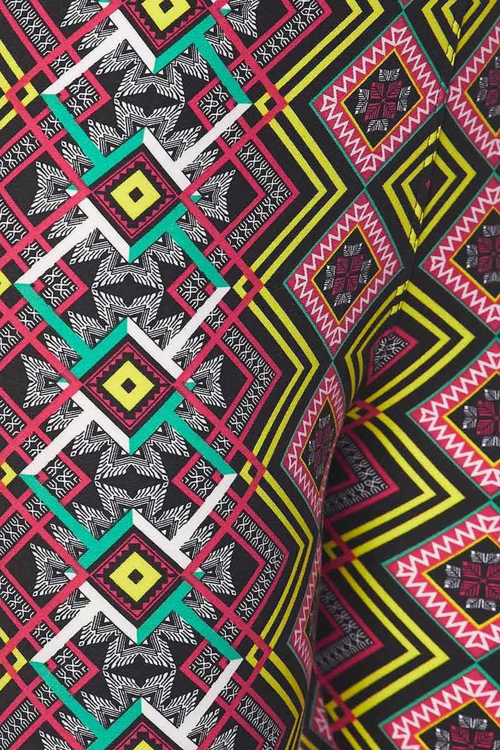 Buttery Soft Angled Colorful Symmetry Plus Size Leggings (One Size Plus,Multi Color Bold)