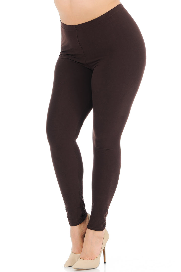 Buttery Smooth Basic Solid Leggings - Plus Size - 1XL 2XL 3XL - New Mix