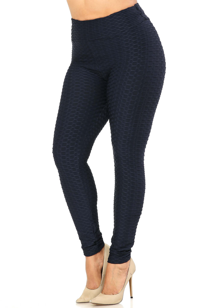 Scrunch Butt High Waisted Leggings - Plus Size - 1XL 2XL 3XL