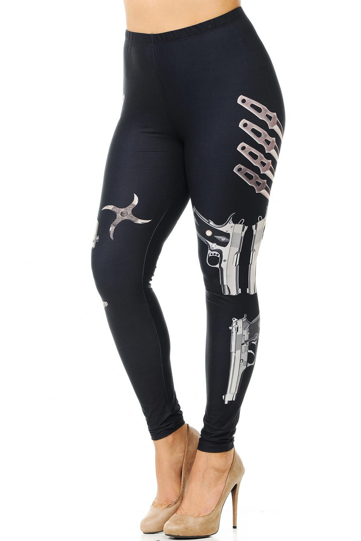 Creamy Soft Premium Women's Leggings Mission Impossible Plus Size, High Rise, Stretchy & Breathable, Comfortable Fit - by USA Fashion