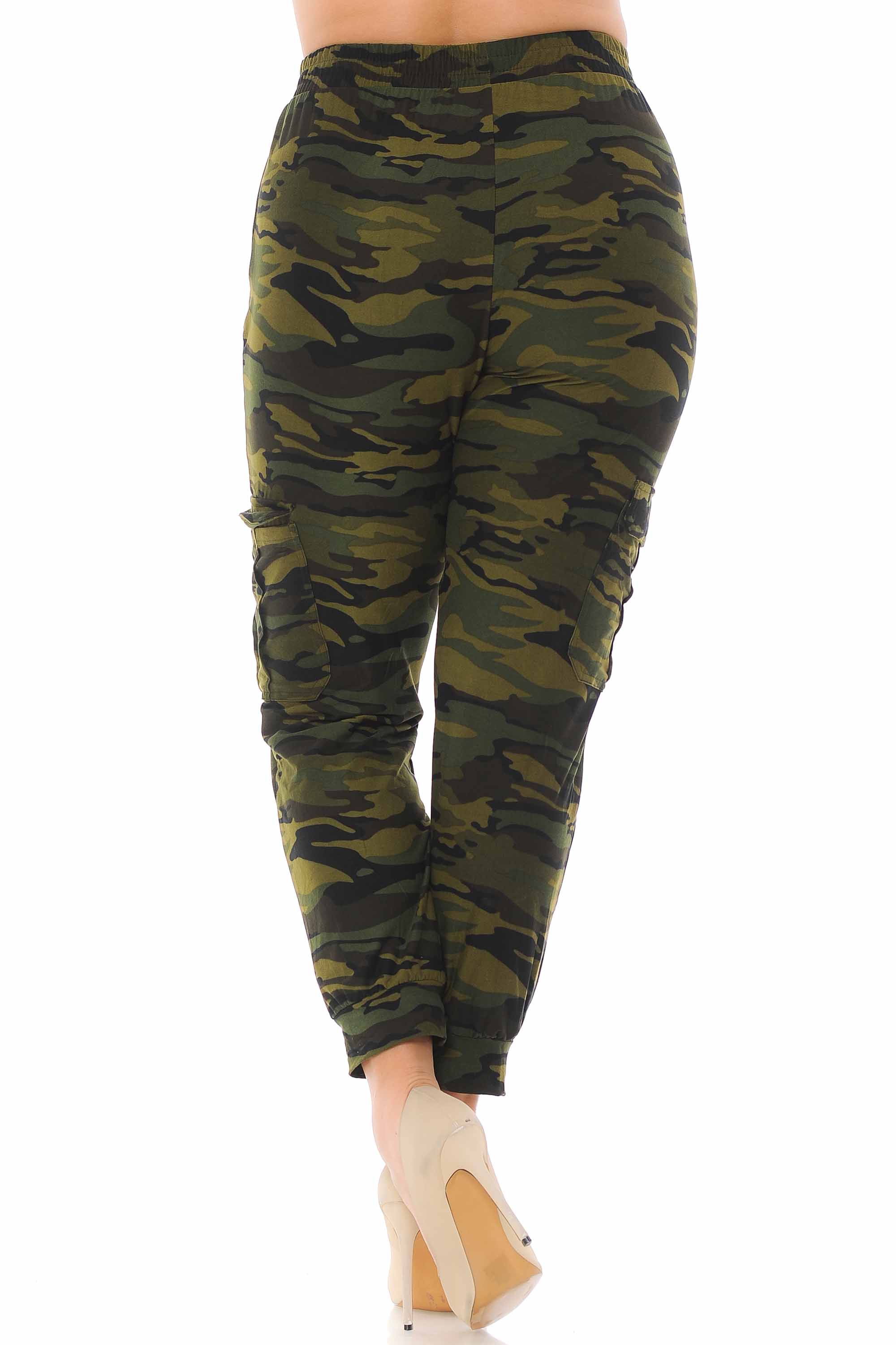 Buttery Smooth Green Camouflage Joggers - Plus Size - 1XL 2XL 3XL - New Mix