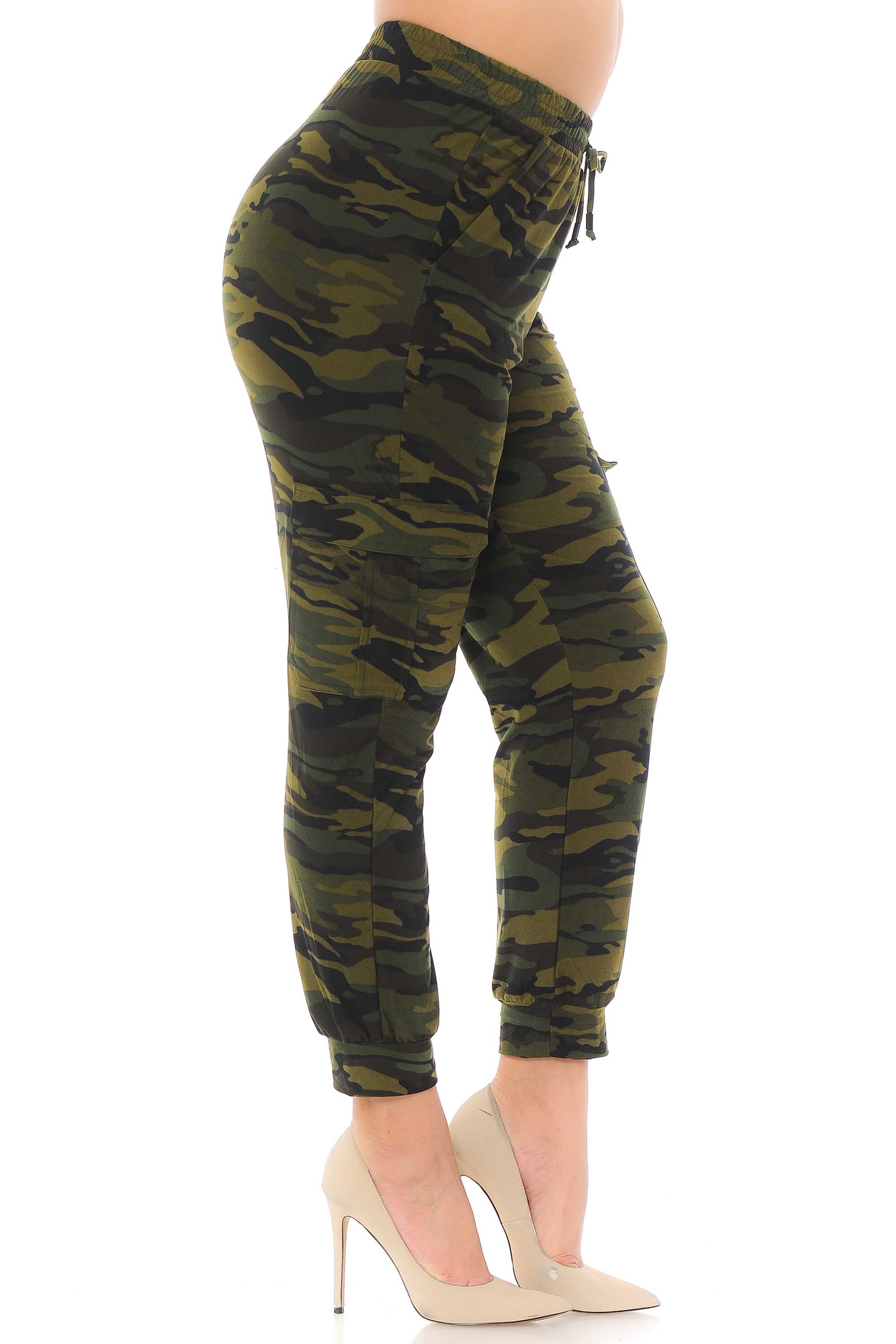 Buttery Smooth Green Camouflage Joggers - Plus Size - 1XL 2XL 3XL - New Mix