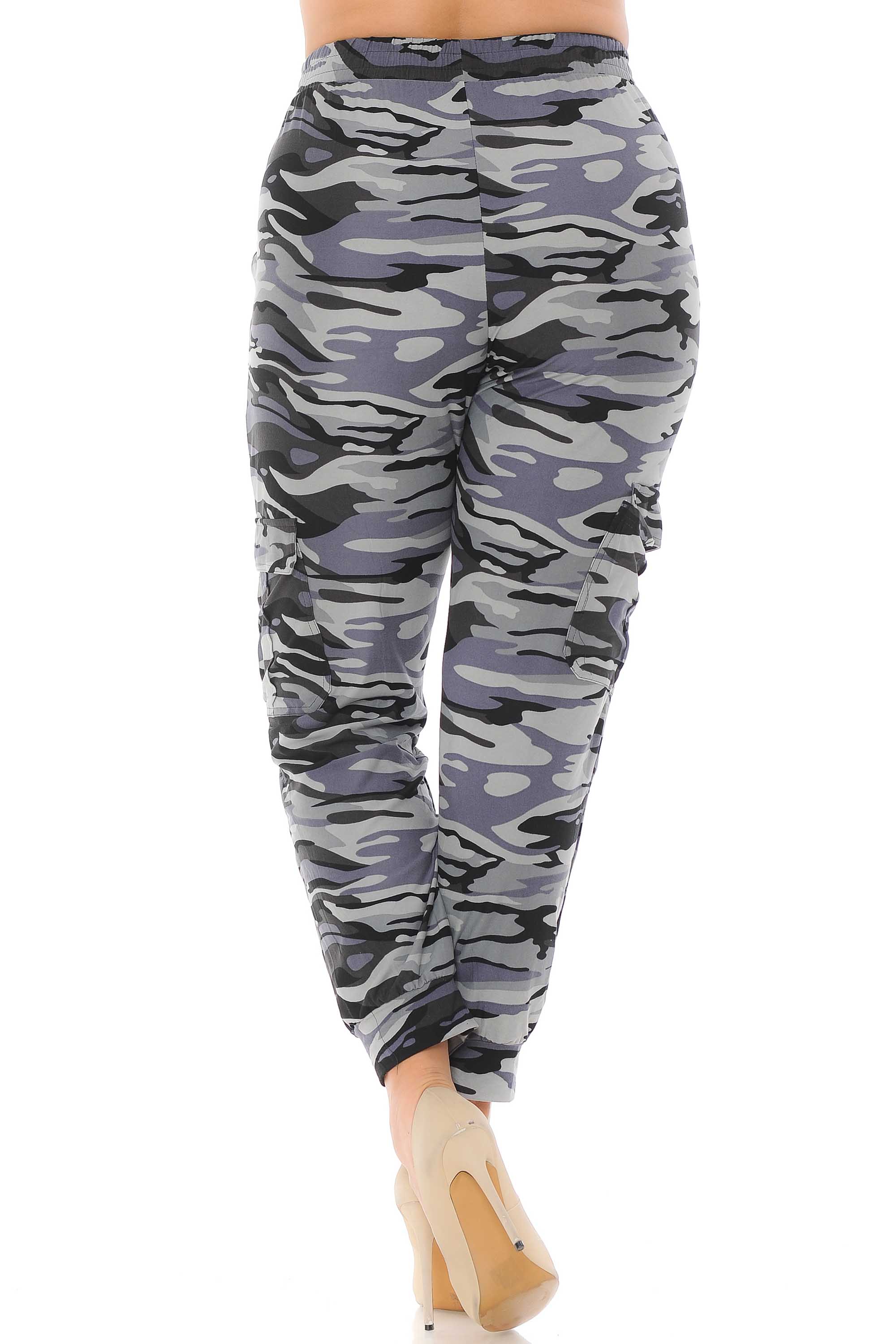 Buttery Smooth Charcoal Camouflage Joggers - Plus Size - 1XL 2XL 3XL - New Mix