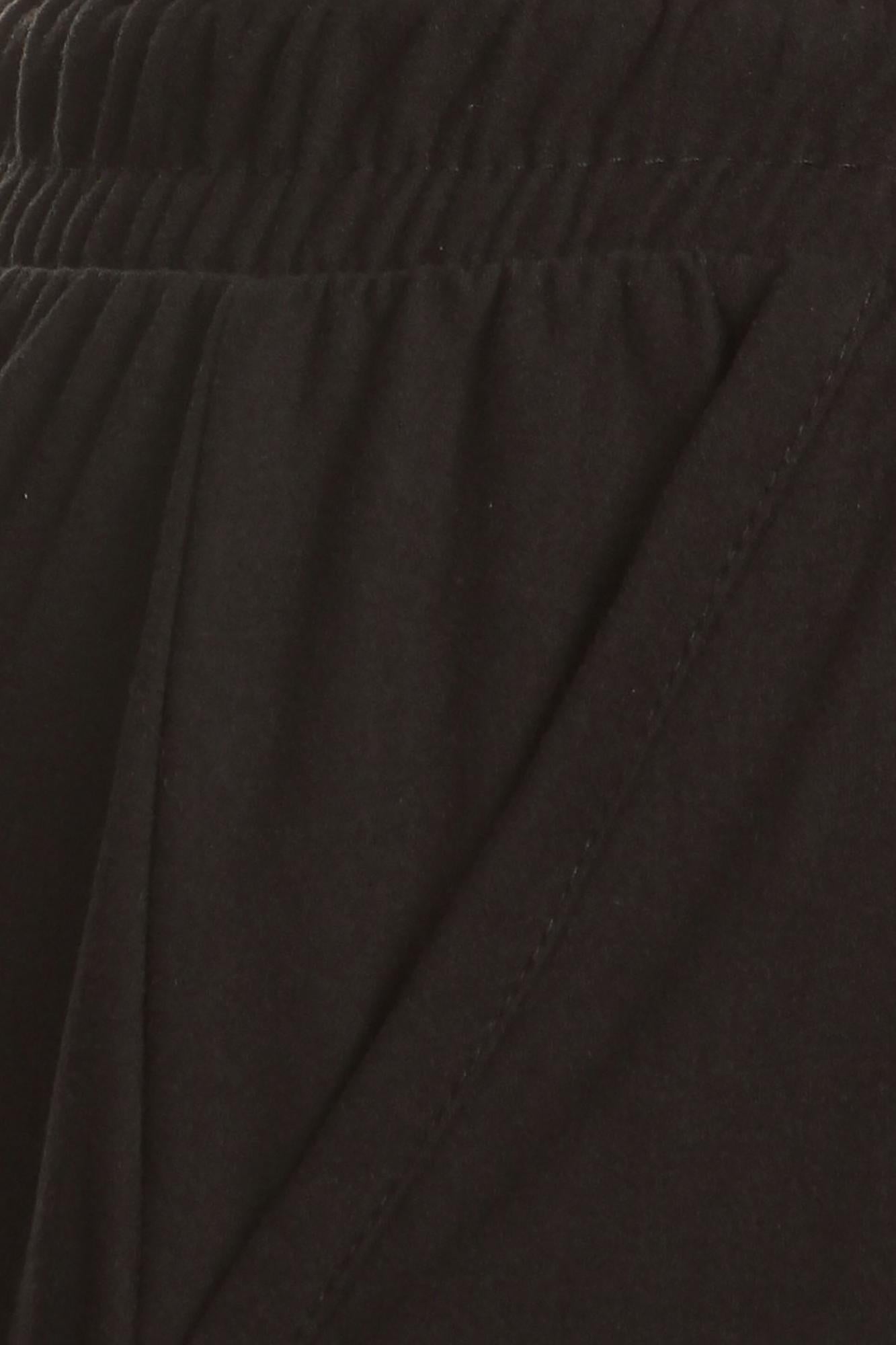 Buttery Smooth Basic Black Solid Joggers - Plus Size - 1XL 2XL 3XL - EEVEE