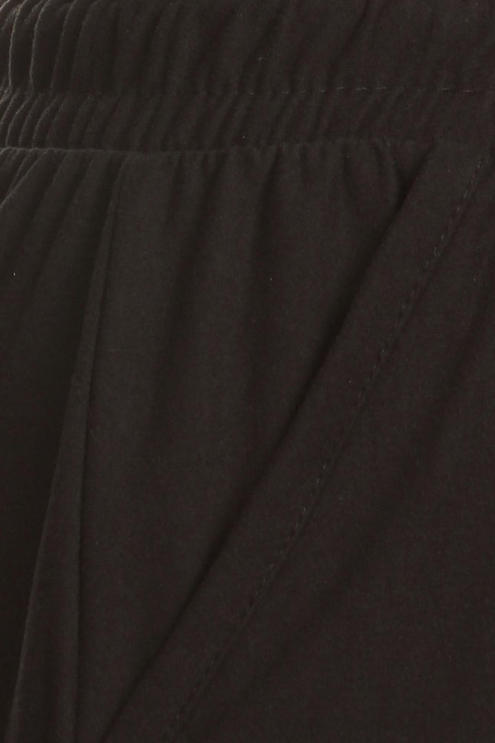 Buttery Smooth Basic Black Solid Joggers - Plus Size - 1XL 2XL 3XL - EEVEE