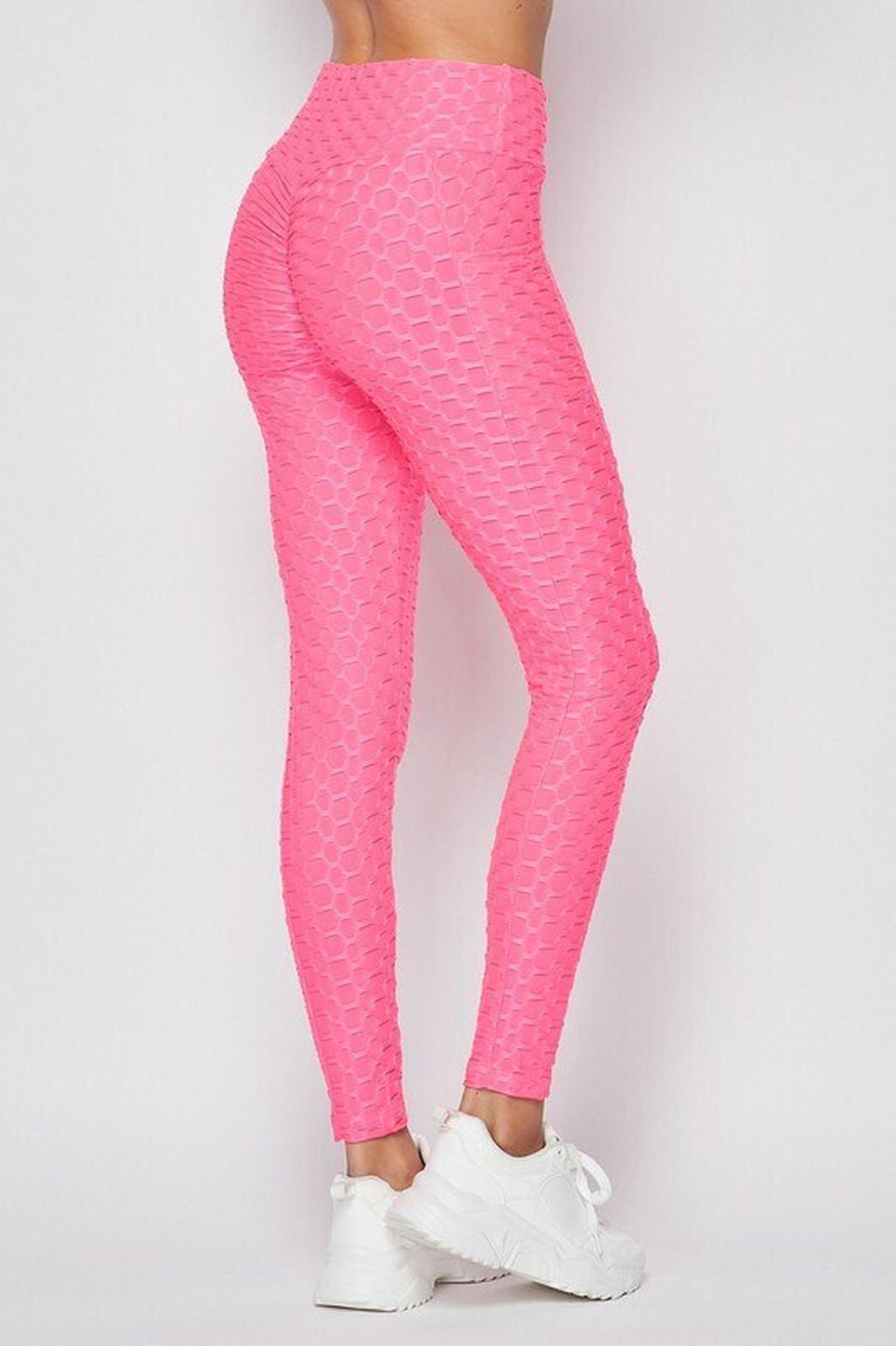 Scrunch Butt Textured High Waisted Leggings - Plus Size - 1XL 2XL 3XL with Pockets