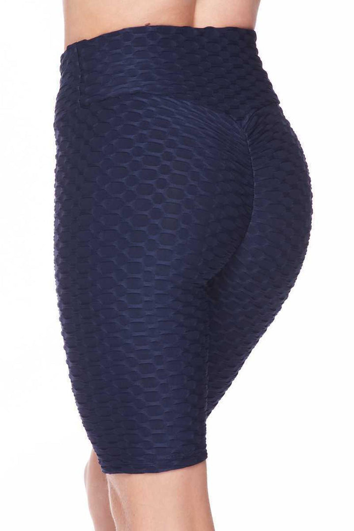 Scrunch Butt High Waisted Biker Shorts - Plus Size - 1XL 2XL 3XL